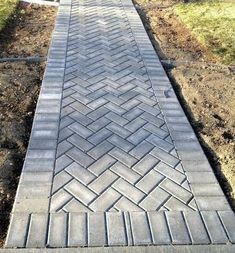 Completed paved walkway