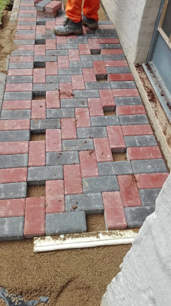 Brick paving